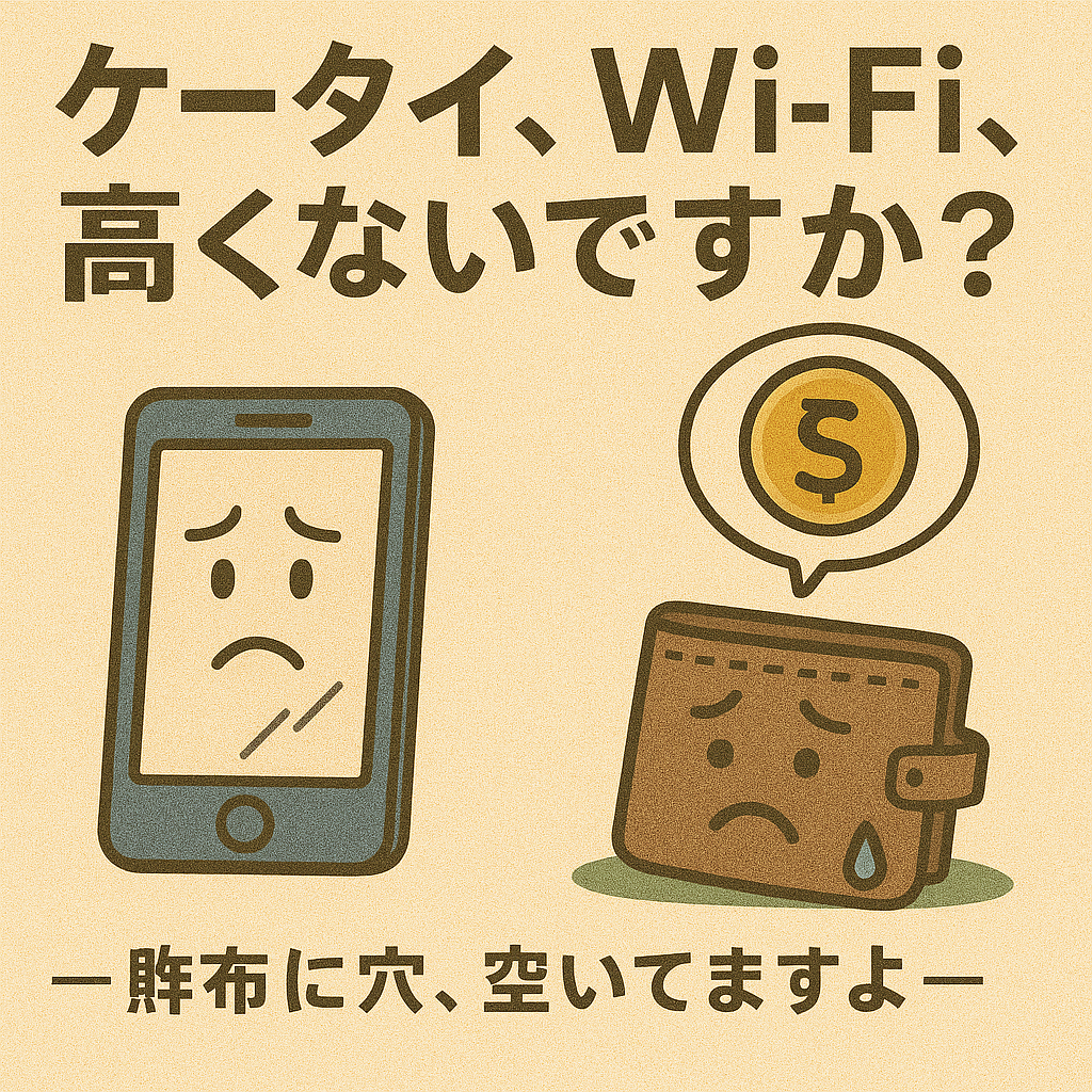 財布に穴が開いて困っているスマホ君と財布くんくん