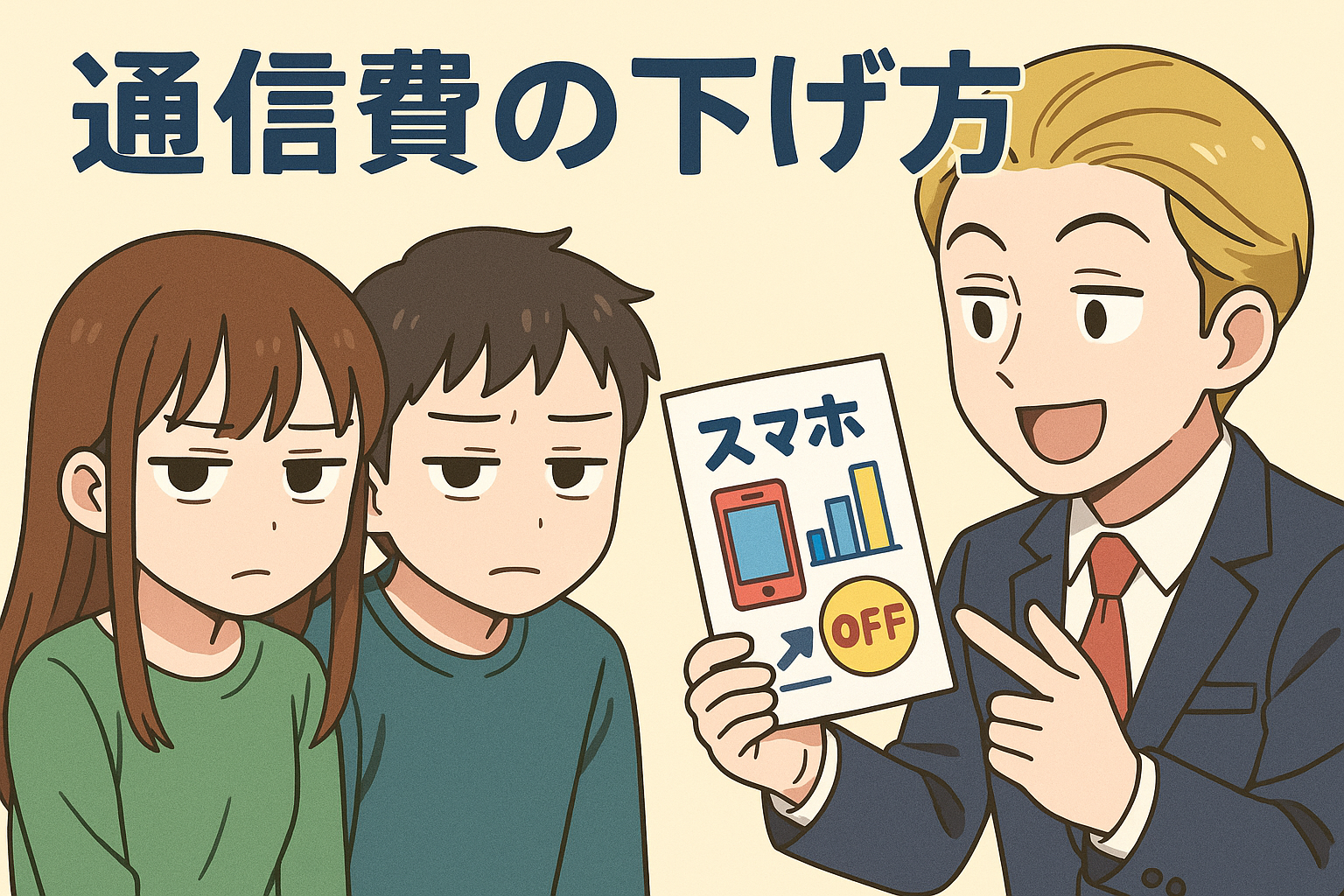 疑っている男女