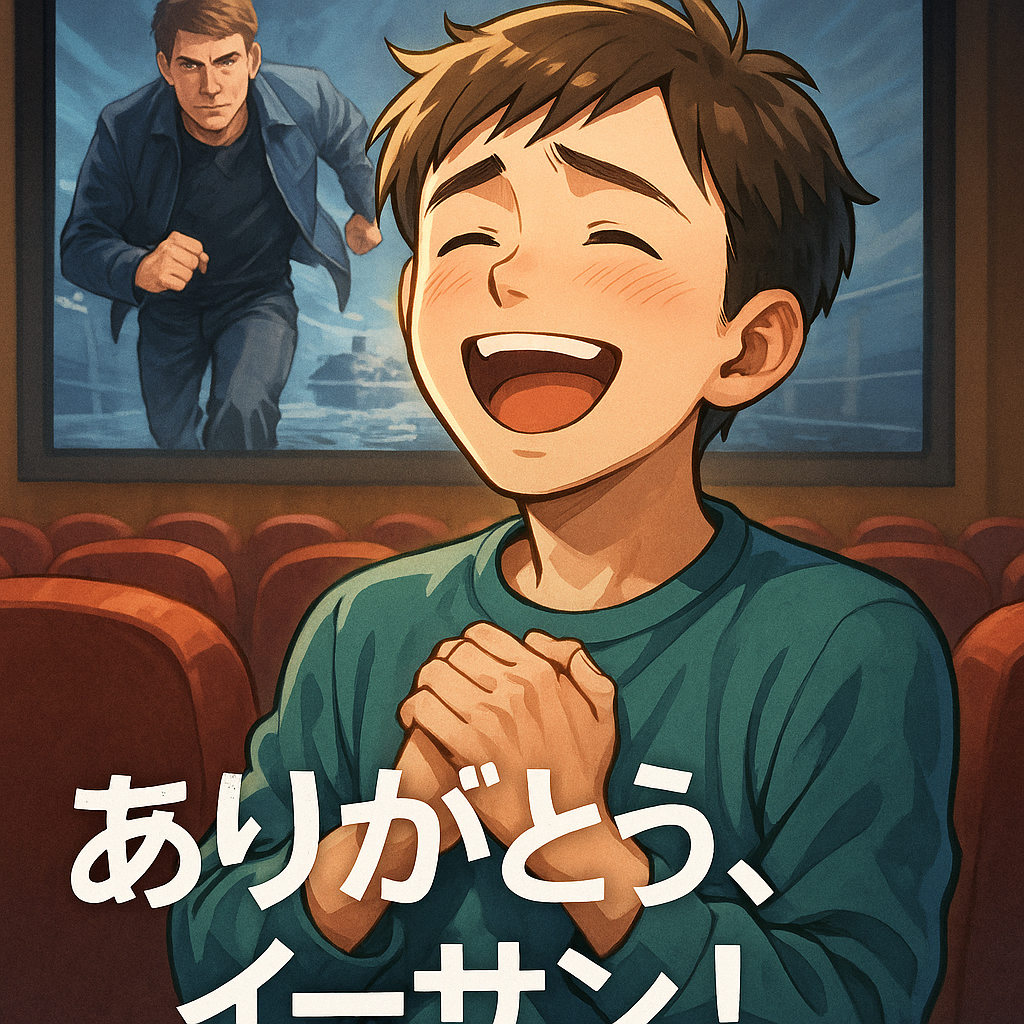 イーサンにお礼う少年