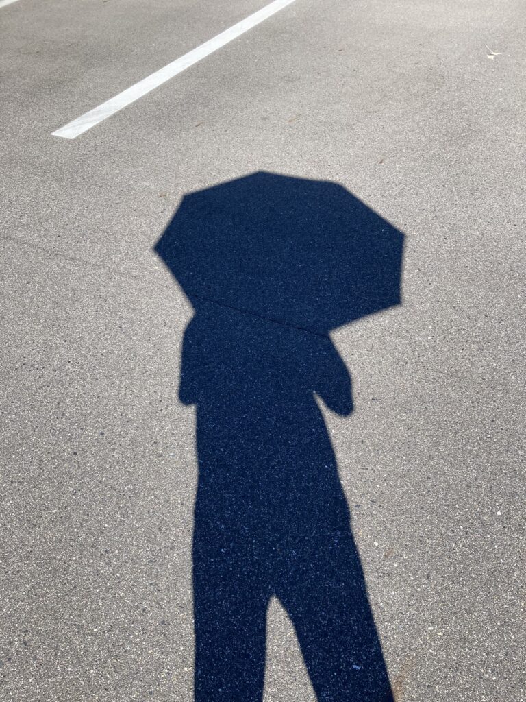 日傘をさすとこんな感じ