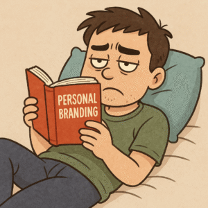 怠惰な男性が本を読み始める