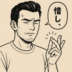 惜しいって言ってる男性
