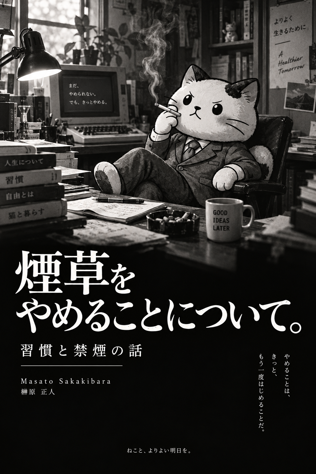 猫がキングの真似してる